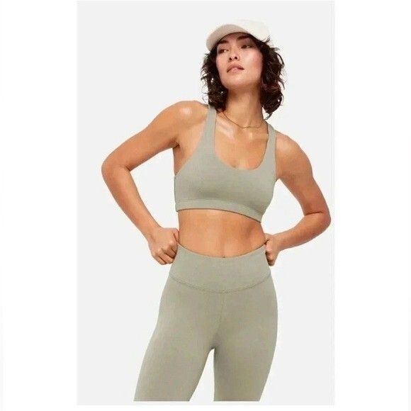 Mate the Label Women Organic Cotton Biker Shorts XS Sage NWT - Picture 2 of 6